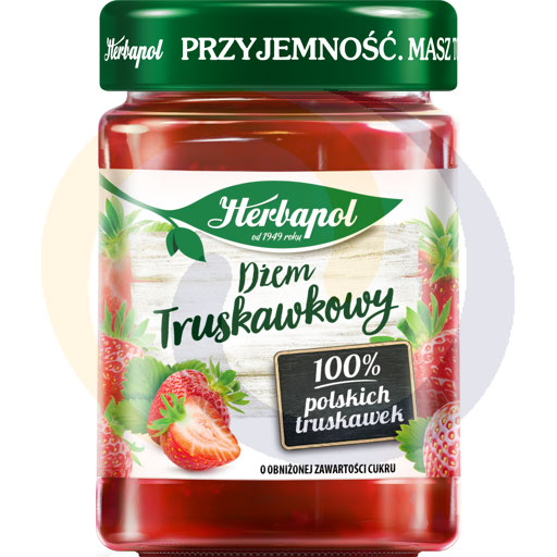 Herbapol Verminderde Suiker Aardbeienjam 280 g