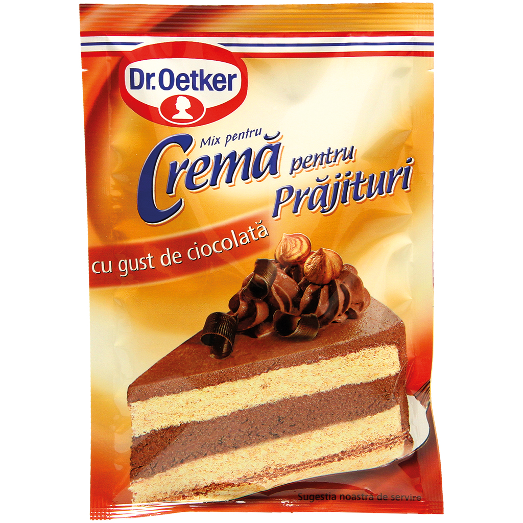 Poeder voor taartcrème met chocoladesmaak