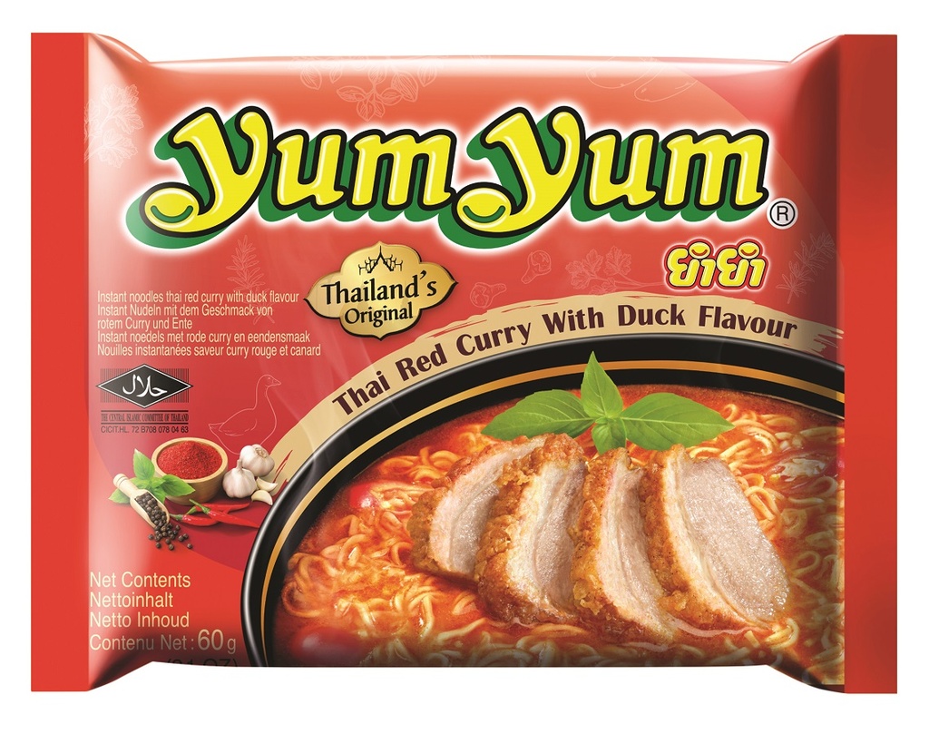 Inst.Noedels rode curry / eend YY pk 60g