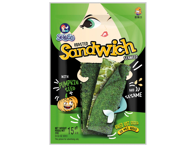 Закуска из морских водорослей с тыквенными семечками и кунжутом