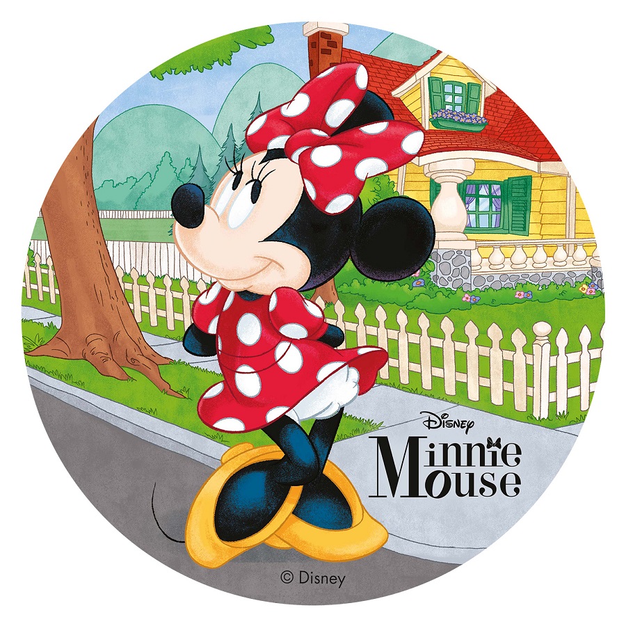 Eetbare taarttopper "MINNIE MAUS" 20 cm