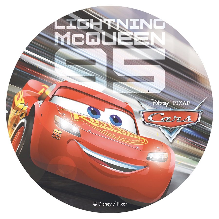 Eetbare taarttopper "CARS 3" 20 cm