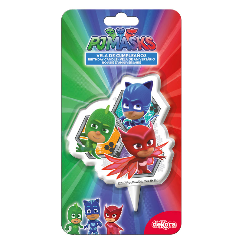 Verjaardagskaars 2D "PJ MASKS"