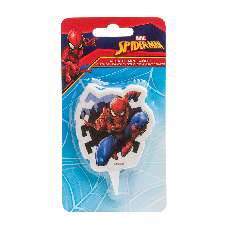 Verjaardagskaars 2D "SPIDERMAN"