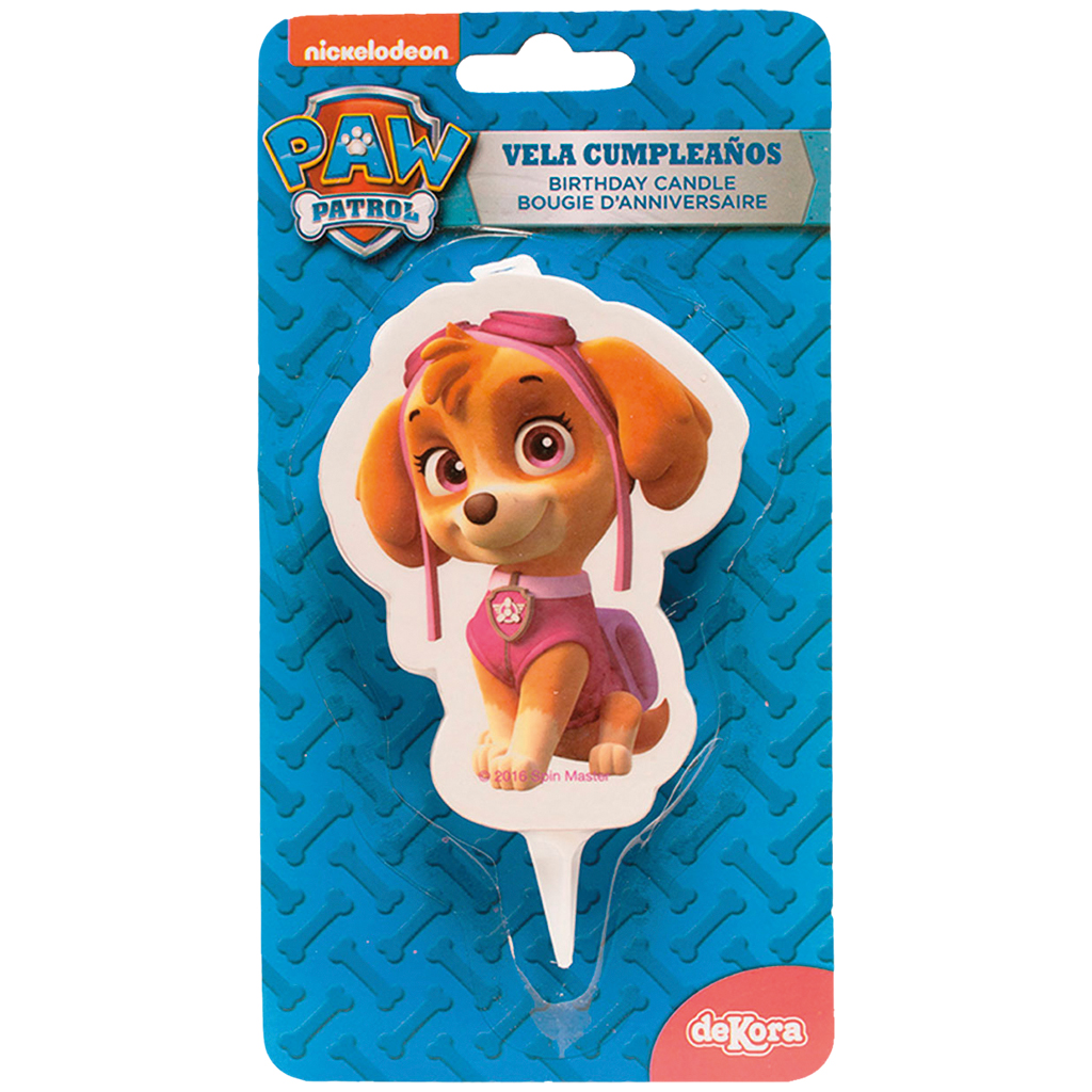 Verjaardagskaars 2D "PAW PATROL" Skye