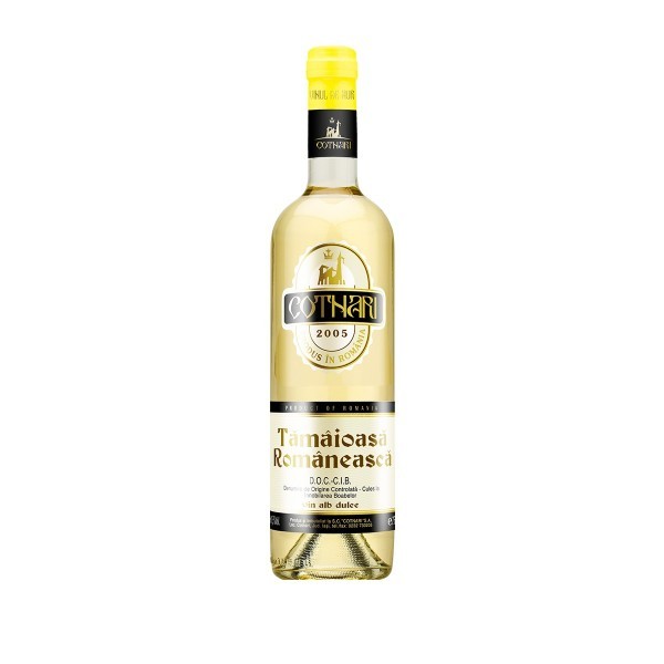 Cotnari Traditioneel Zwart Label Wit Zoet 13%