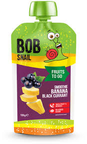 BOB SNAIL SMOOTHIE BANAAN EN BLACK CURRANT 120g