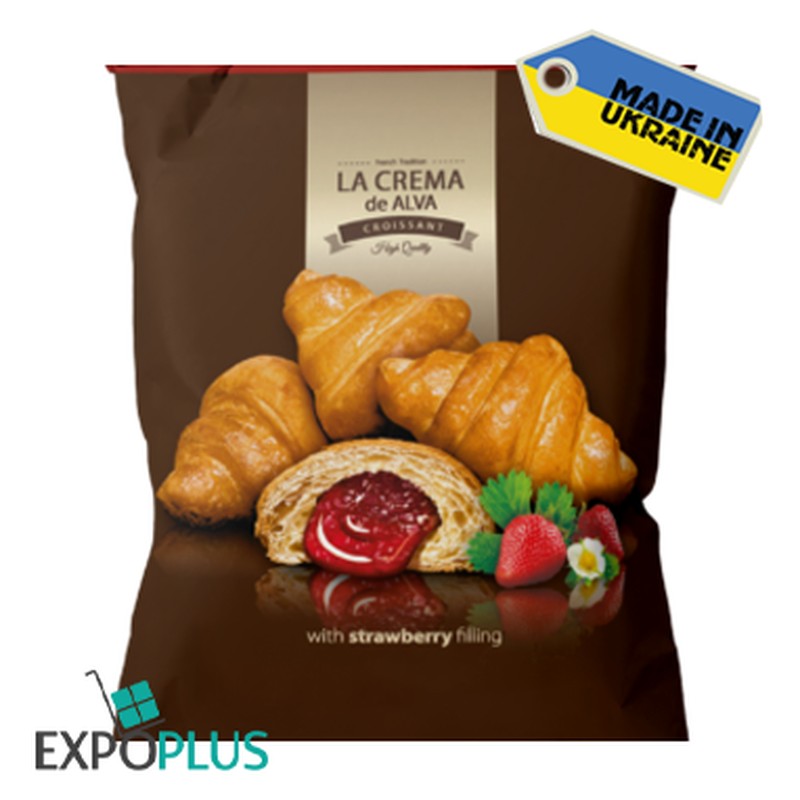 La Crema de Alva croissant met aardbei 210g
