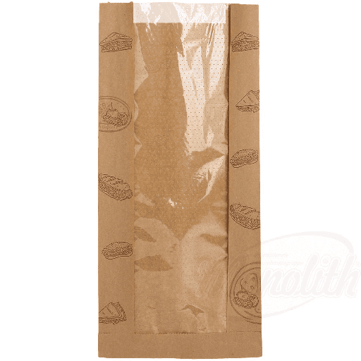 [98908] Zichtvenster vouwzakken 16x7x32cm, Bruin PEFC neutraal, 500 st.