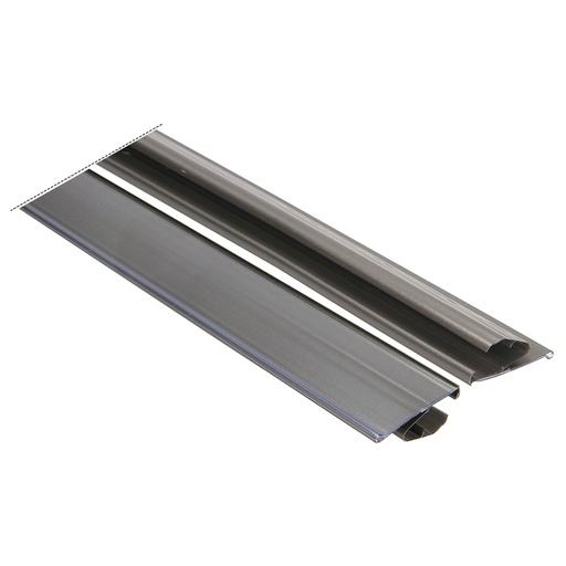 [98919] Prijsleiste voor rek, grijs aluminium, klemleiste, 1238x39mm
