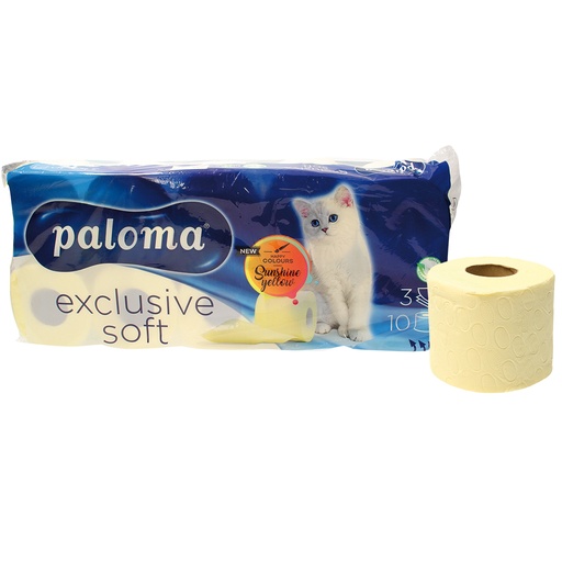 [95965] Toilettenpapier "Paloma Exclusive Soft Yellow" 3 Laags.