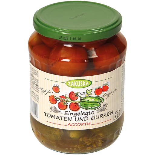 [52101] "Zakuska" Tomaten en augurken gemarineerd 680 g