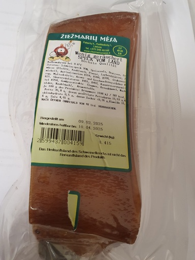 [0001013747] Weinig gerookt spek van het land