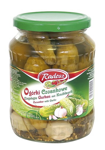[51916] "Radosz" Augurken met knoflook Ogorki czosnkowe 720 ml