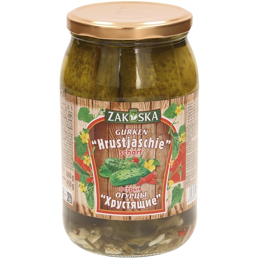 [51135] "Zakuska" Augurken pikant Hrustjashchie 900 ml