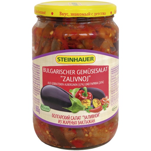 [35040] "Steinhauer" Bulgaarse salade Zalivnoy aubergine en paprika 720 ml