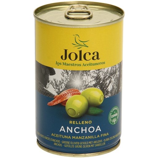 [48921] "Jolca" Groene olijven gevuld met ansjovis 300 g
