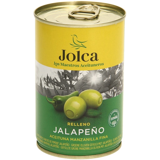 [48924] "Jolca" Groene olijven gevuld met jalapeño 300 g