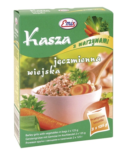 [56928] "Emix" Gerstegrutten met groenten in kookzakje Kasza jeczmienna 250 g