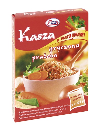 [56927] "Emix" Boekweit met groenten in kookzakje Kasza z warzywami 250 g