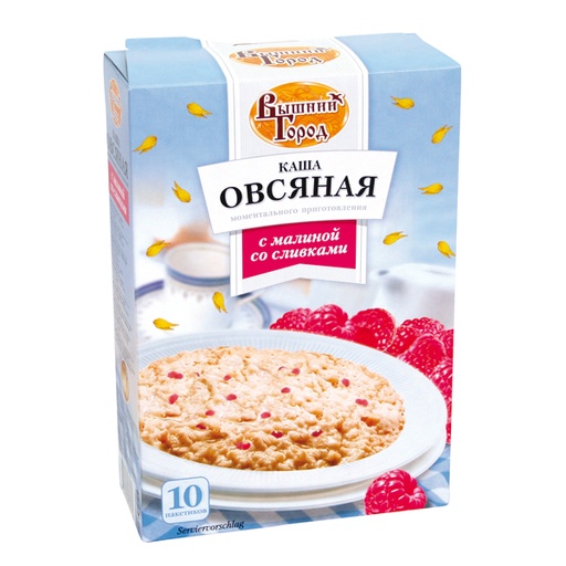 [73003] Каша овсяная с малиной со сливками