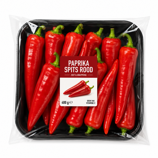 [2266] Paprika punt rood verpakt