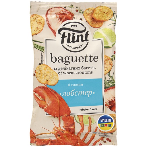 [76340] Tarwe broodhapjes met kreeftensmaak.