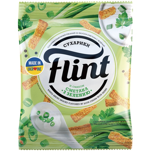 [76361] "Flint" - Snack van tarwebrood met zure room-kruiden-smaak