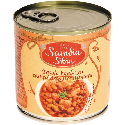 [33925] Bonenschotel met heetgerookte stukjes varkensbuik "Scandia - Costita cu fasole boabe"