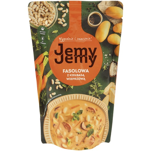 [40936] "Fasolowa" bonensoep met gerookte braadworst. Gesteriliseerd.