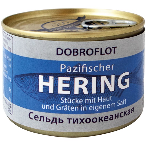 [31022] Pazifische haring - Stukken met huid en graten in eigen sap