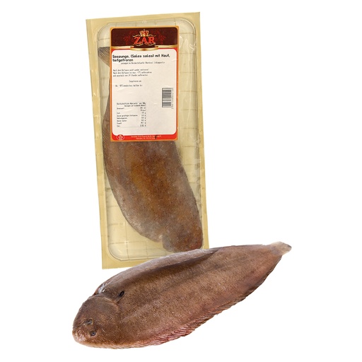 [01306] Zeebaars (Solea solea), met huid, diepgevroren