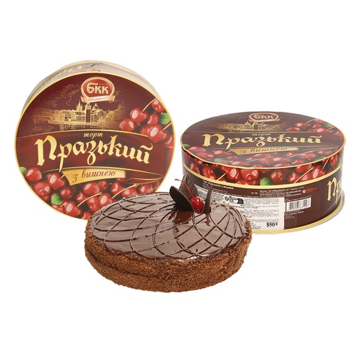 [05469] Taart "Praga" met 11,3% zure kersen, diepgevroren.
