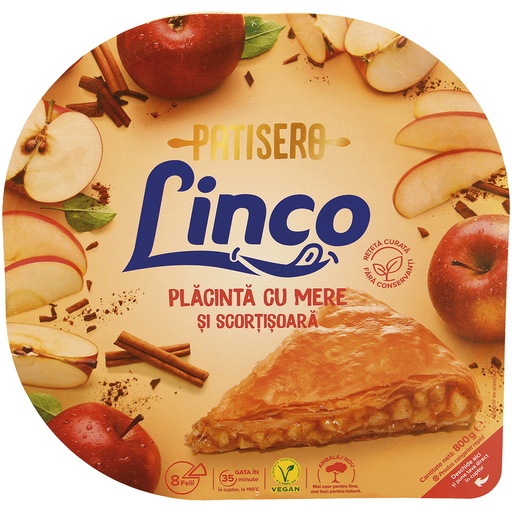 [02973] Deeggebak met appel-kaneelvulling "Linco", diepgevroren