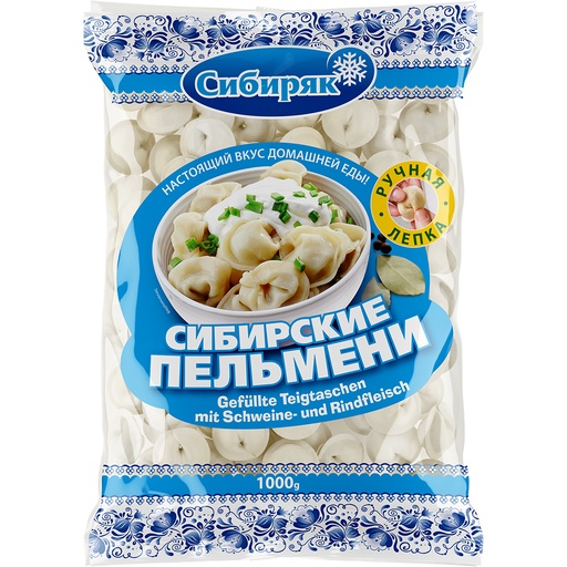 [02090] Pelmeni in Sibirische stijl, handgemaakt - gevulde deegzakje