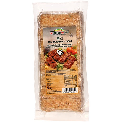 [00132] Mici van varkensvlees, gehaktrolletjes (deels fijngehakt) me