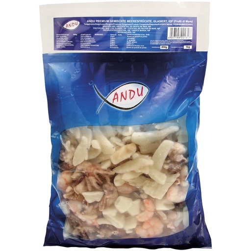 [01149] Смесь морепродуктов, глазированная, замороженная