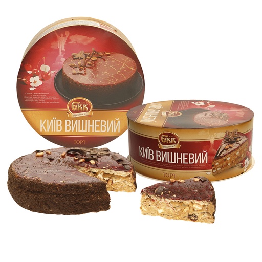 [05388] Taart "Kiev" met gedroogde kersen, diepgevroren.