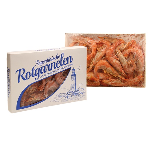 [01915] Argentijnse rode garnalen, rauw, met hoofd, met schil