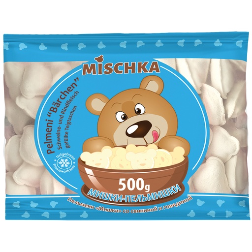 [02007] Pelmeni "Bärchen" – met varkens- en rundvlees gevulde deegzakjes, diepgevroren