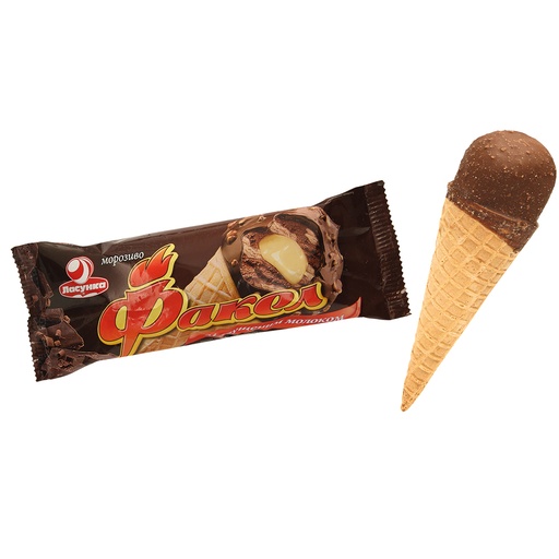 [04453] "Fakel" ijs met chocoladesmaak met 8,9% vulling van gezoete