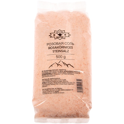 [57163] Roze korrelige steen zout, medium korrelig