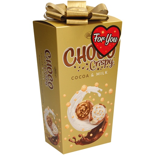[92657] Bonbons "Choco crispy cocoa & milk" met % vulling (cacaocrèm