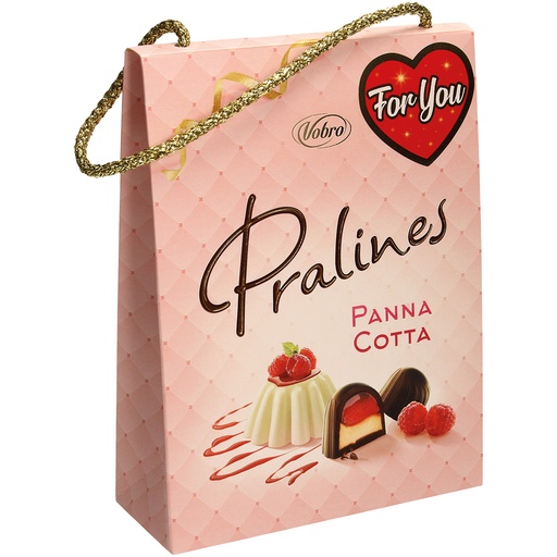 [92685] Pralines met Panna Cotta-smaakcrème en frambozensmaakvulling