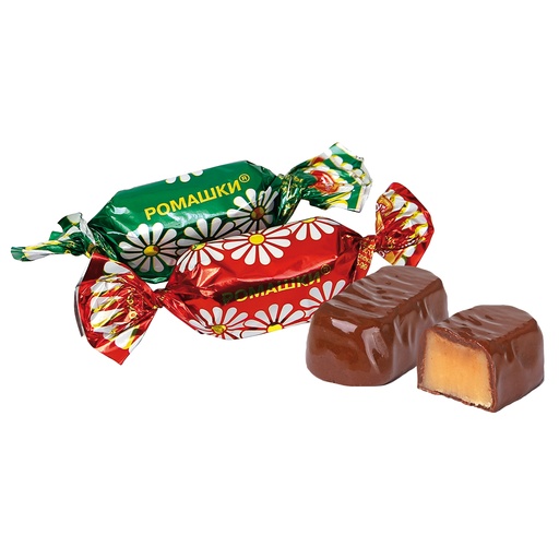 [91410] Fondantconfiserie "Romaschki" met rumaroma in cacaohoudende vetglazuur
