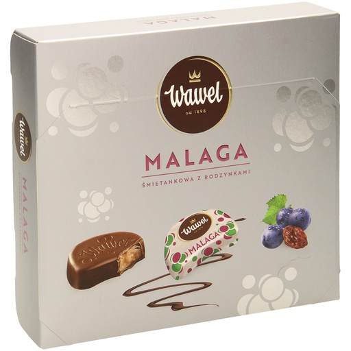 [92925] Chocoladesnoep met rozijn- en roomvulling (50%) "Malaga"