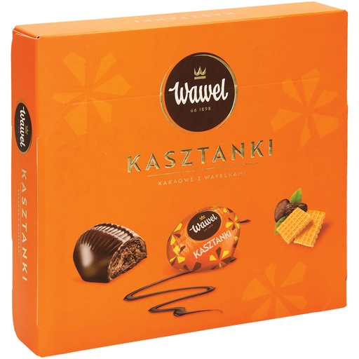[92926] Chocoladesnoep "Kasztanki" met cacao- en roomwafelvulling
