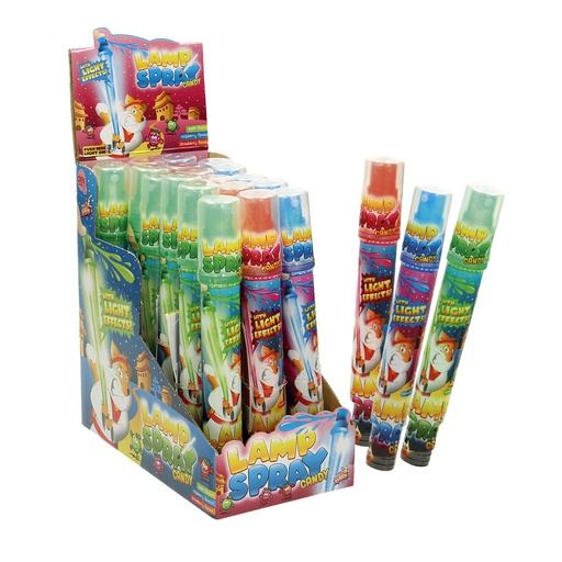 [94905] "Lamp Candy Spray" Жидкая сладость со вкусом яблока, клубники или малины. С фонариком.