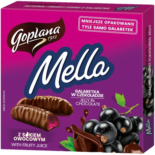 [83935] Geleekonfekt "Mella" met zwarte bessen smaak