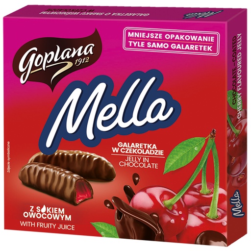 [83936] Фруктовый мармелад "Mella" с вишневым ароматом, в шоколаде
